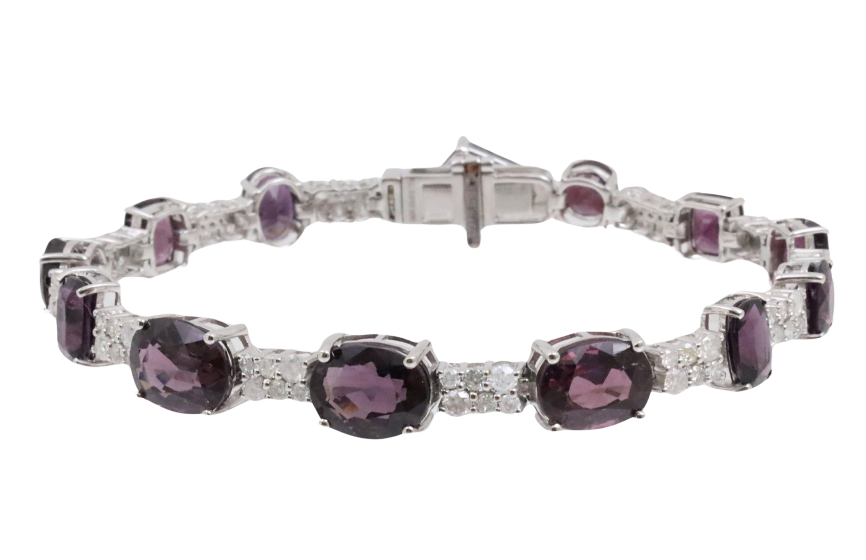 14K WG SPINEL DIAMOND BRACELET 3ccb49