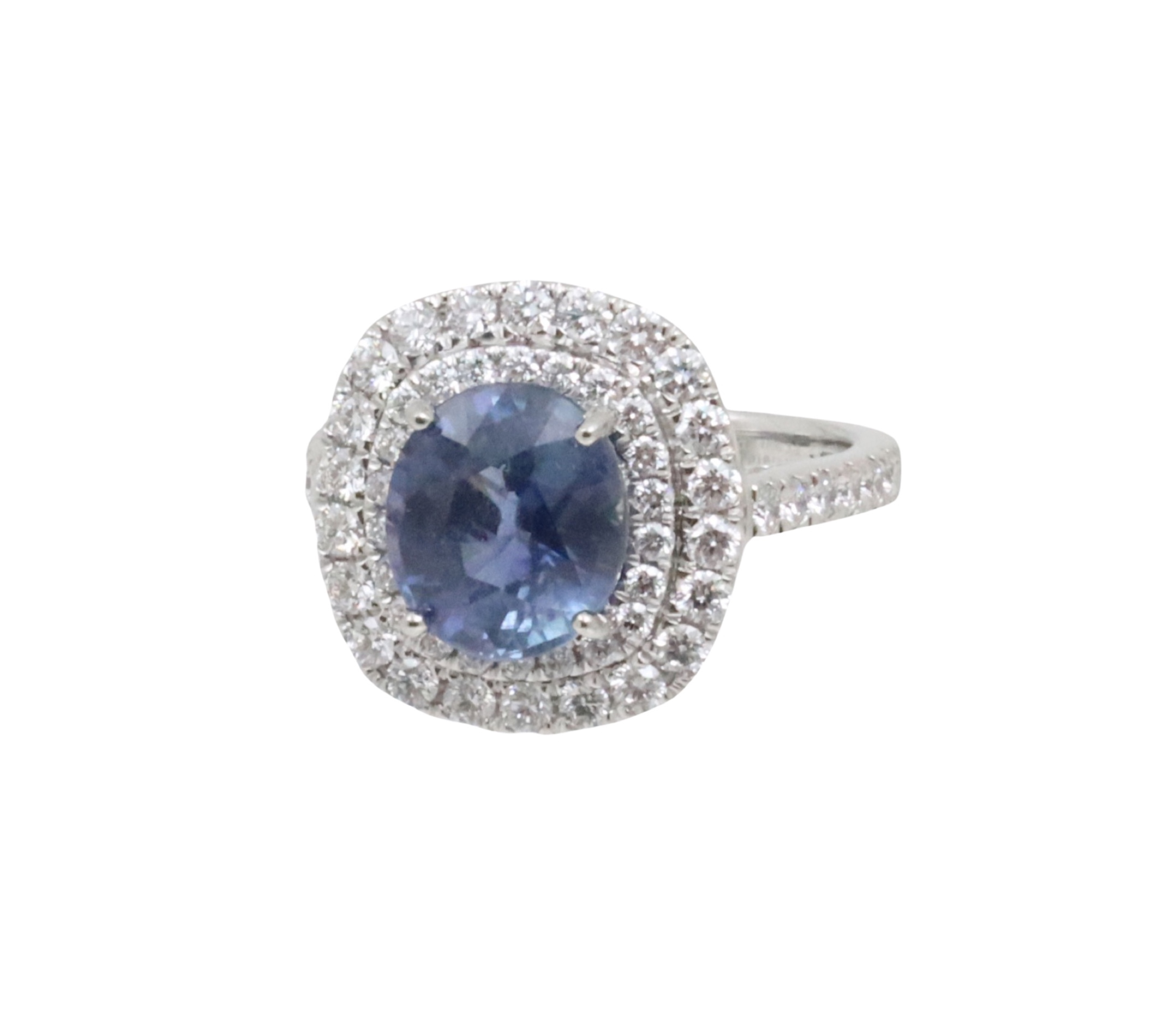 PLATINUM SAPPHIRE & DIAMOND RING