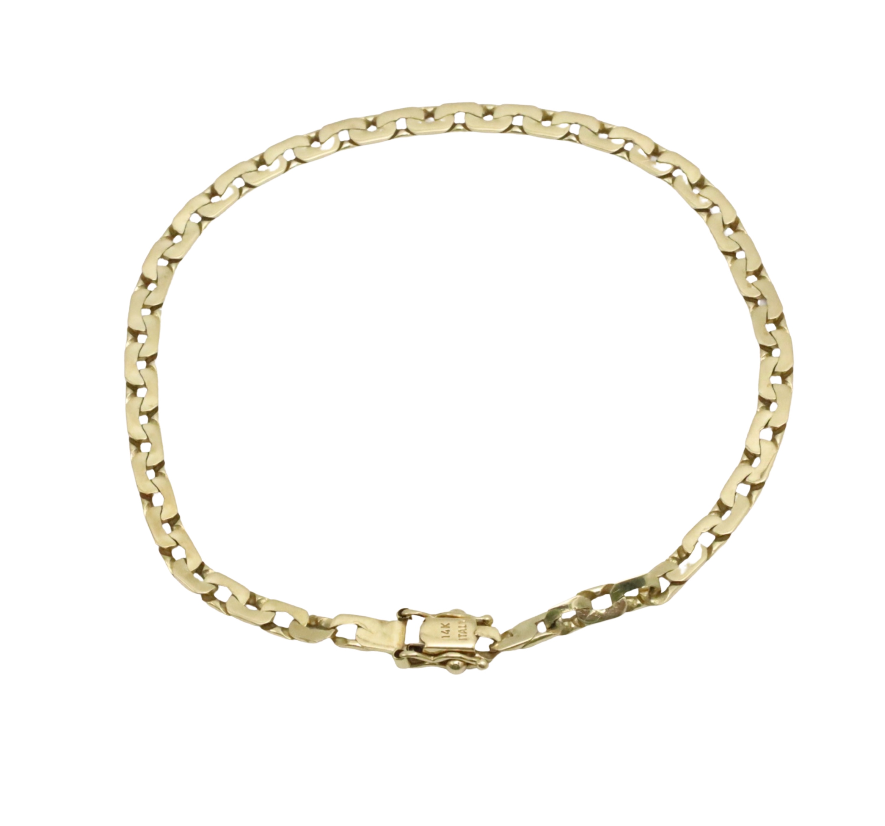 14K YG ITALIAN GREEK KEY BRACELET