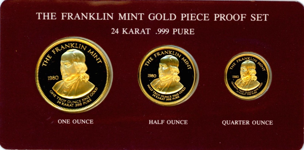 1979 FRANKLIN MINT GOLD PIECE .999 PROOF