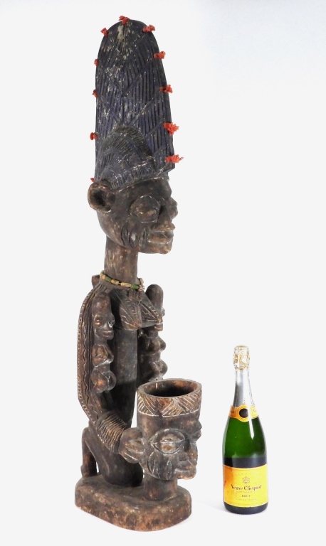 AFRICAN YORUBA TRIBE CARVED WOOD 24