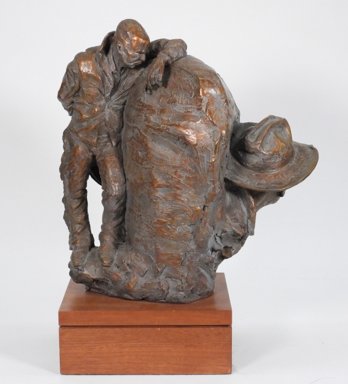 SCOTT MEYERS BRONZE COWBOY SCULPTURE