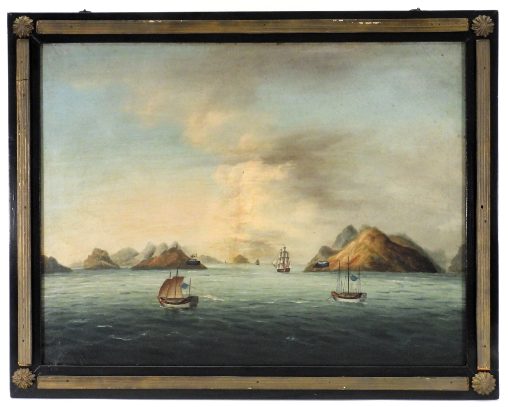 C 1830 CHINESE HARBOR LANDSCAPE 3cccb6