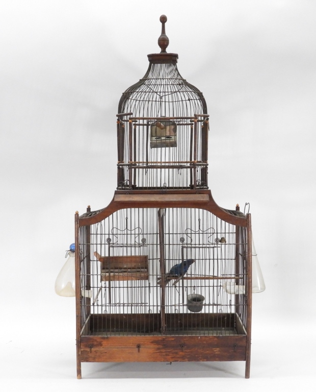 VICTORIAN FOOTED TWO TIER BIRDCAGE