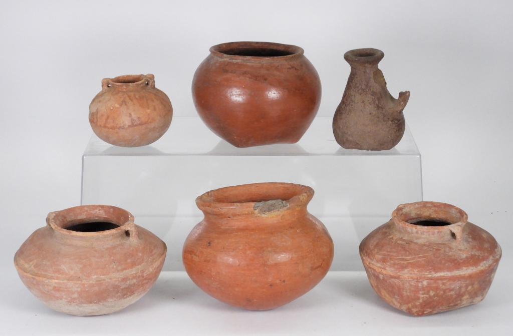 6PC CARCHI PRE-COLUMBIAN POTTERY