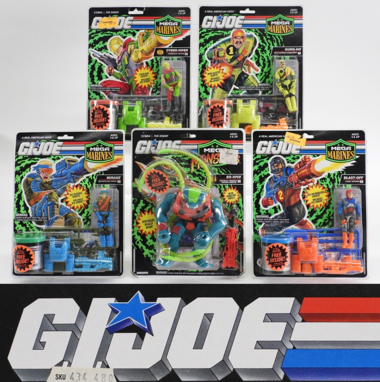 5PC 1993 HASBRO GI JOE MEGA MARINES