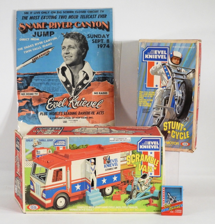 4PC 1973 EVEL KNIEVEL IDEAL CYCLE