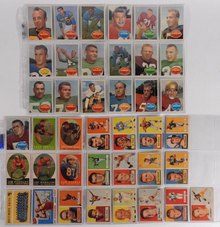 40PC 1957 60 TOPPS FOOTBALL TRADING 3ccef8
