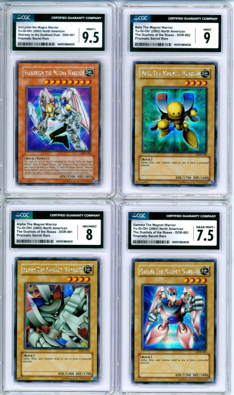 4PC 2003 YUGIOH MAGNET WARRIOR 3ccf3f