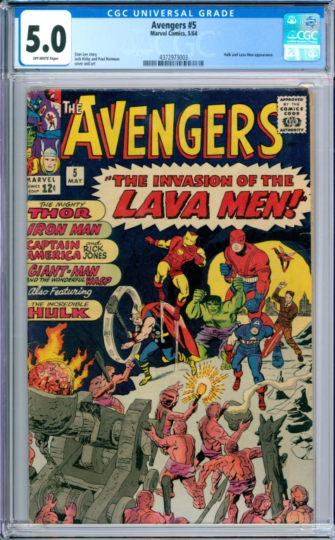 MARVEL COMICS AVENGERS 5 CGC 5 0 3ccf9a