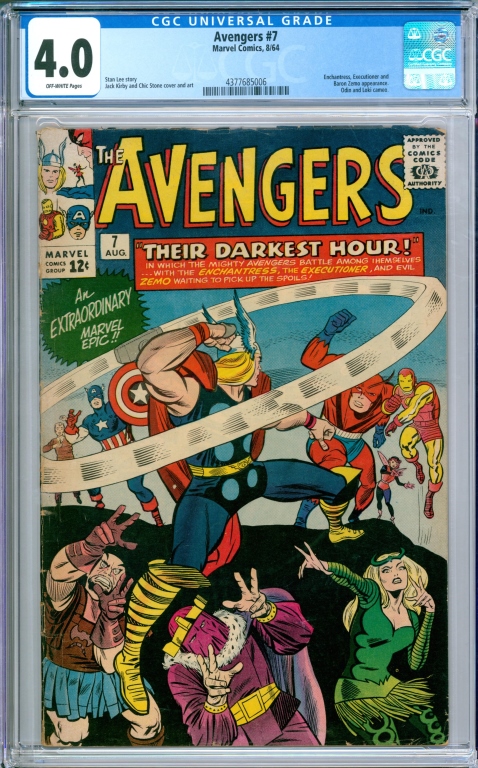 MARVEL COMICS AVENGERS #7 CGC 4.0