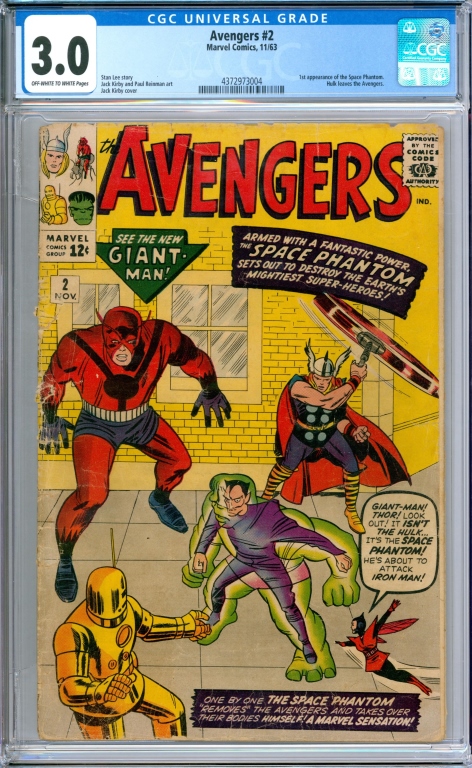 MARVEL COMICS AVENGERS 2 CGC 3 0 3ccf96