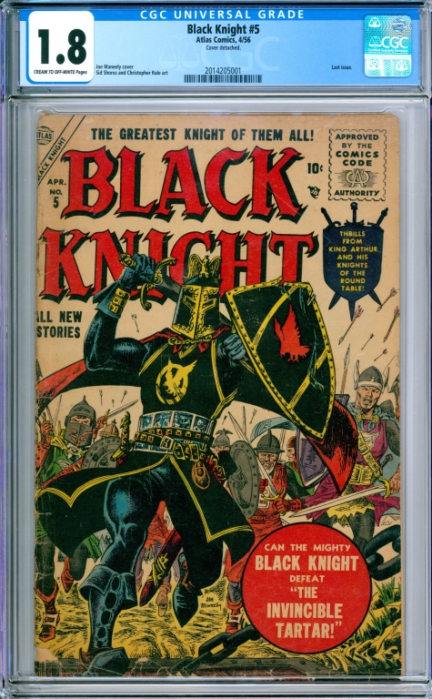 ATLAS COMICS BLACK KNIGHT #5 CGC 1.8