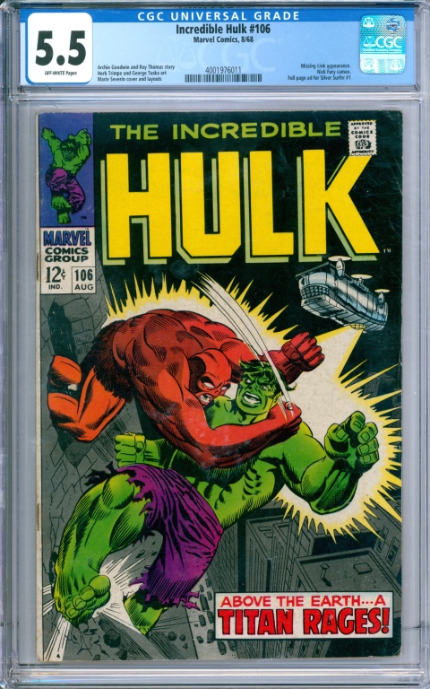 MARVEL COMICS INCREDIBLE HULK #106