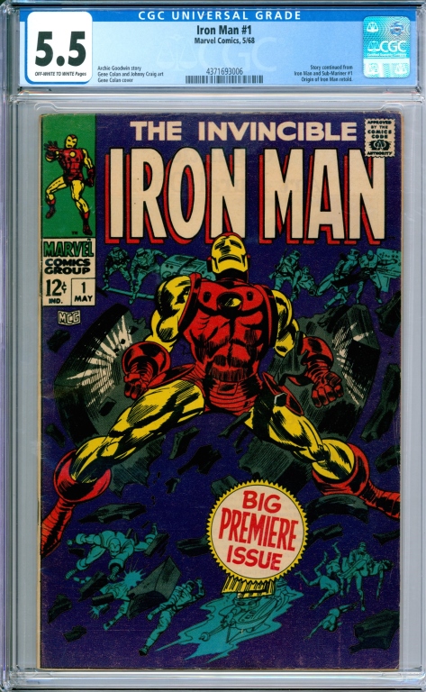 MARVEL COMICS IRON MAN 1 CGC 5 5 3cd076