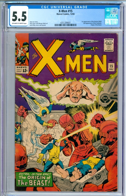 MARVEL COMICS X-MEN #15 CGC 5.5