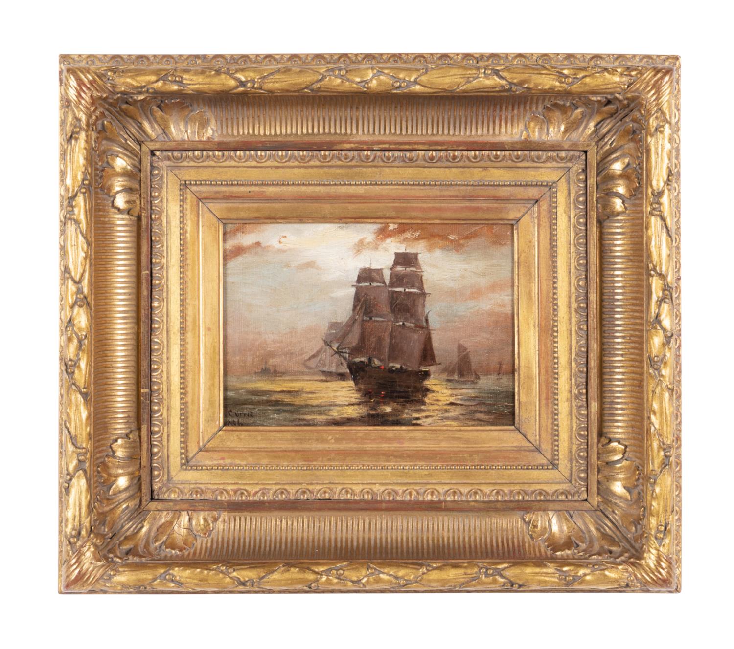 ENGLISH SCHOOL MARITIME SCENE O C 3cd16e