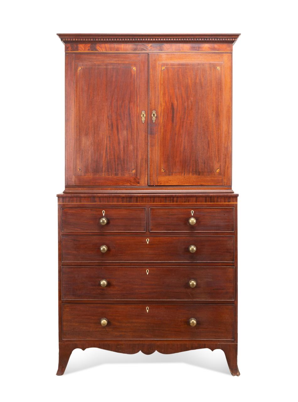 GEORGE III STYLE MAHOGANY CABINET 3cd171