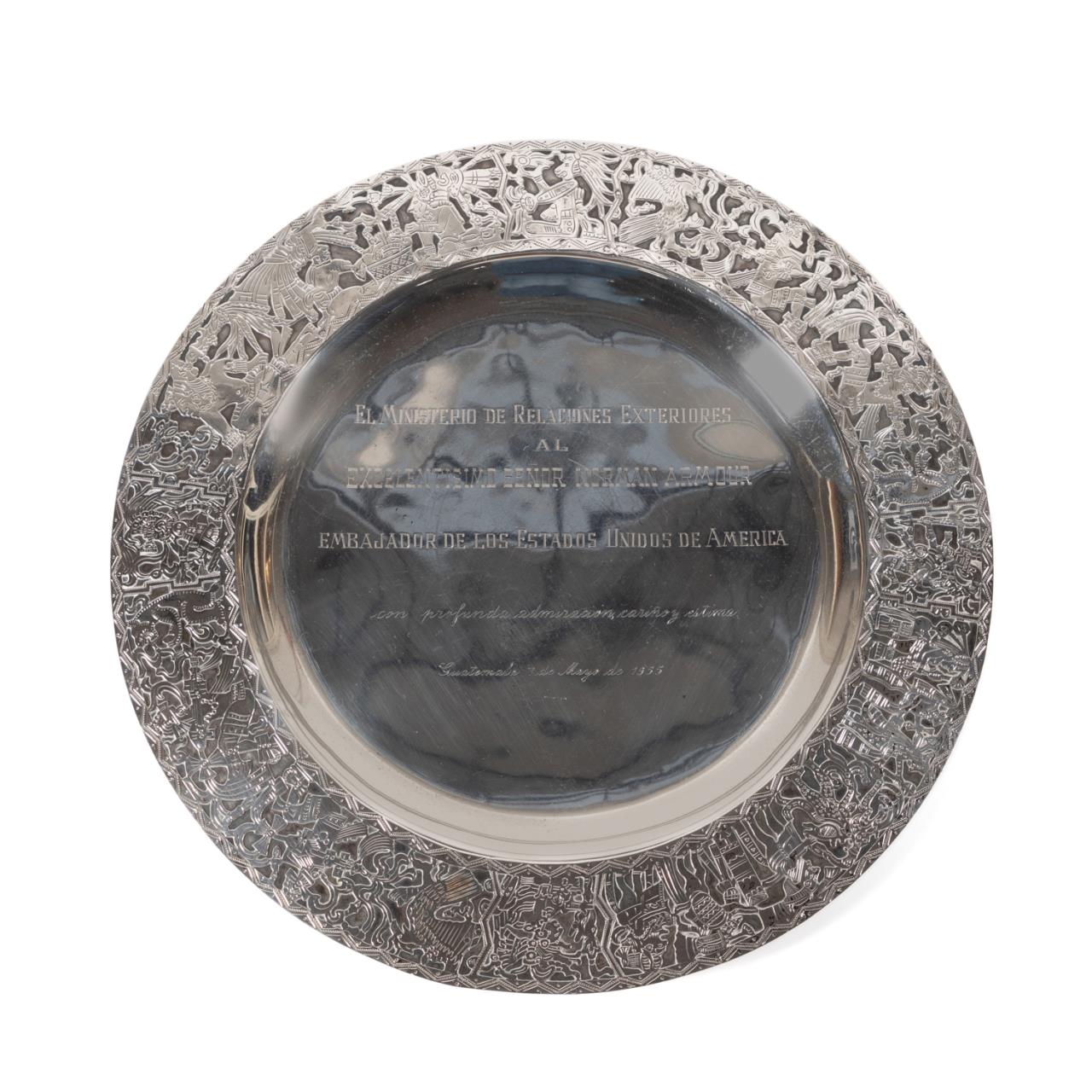 GUATEMALAN 900 SILVER PRESENTATION TRAY,