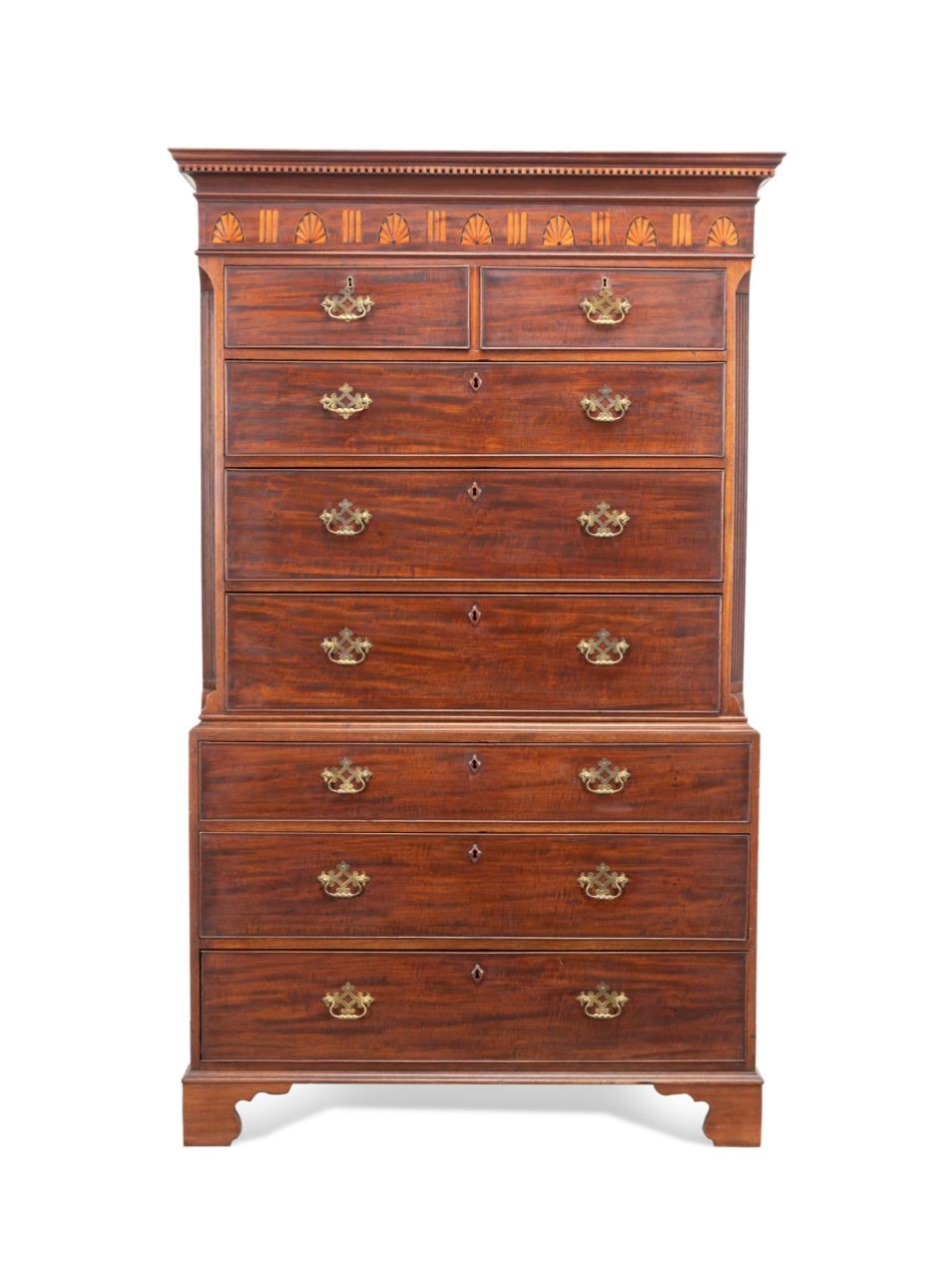 FEDERAL STYLE MAHOGANY 8-DRAWER CHEST