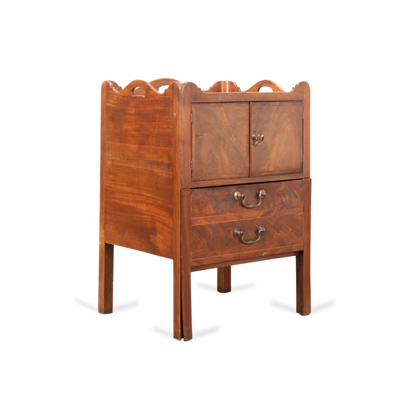 GEORGE IV MAHOGANY BEDSIDE CABINET  3cd242