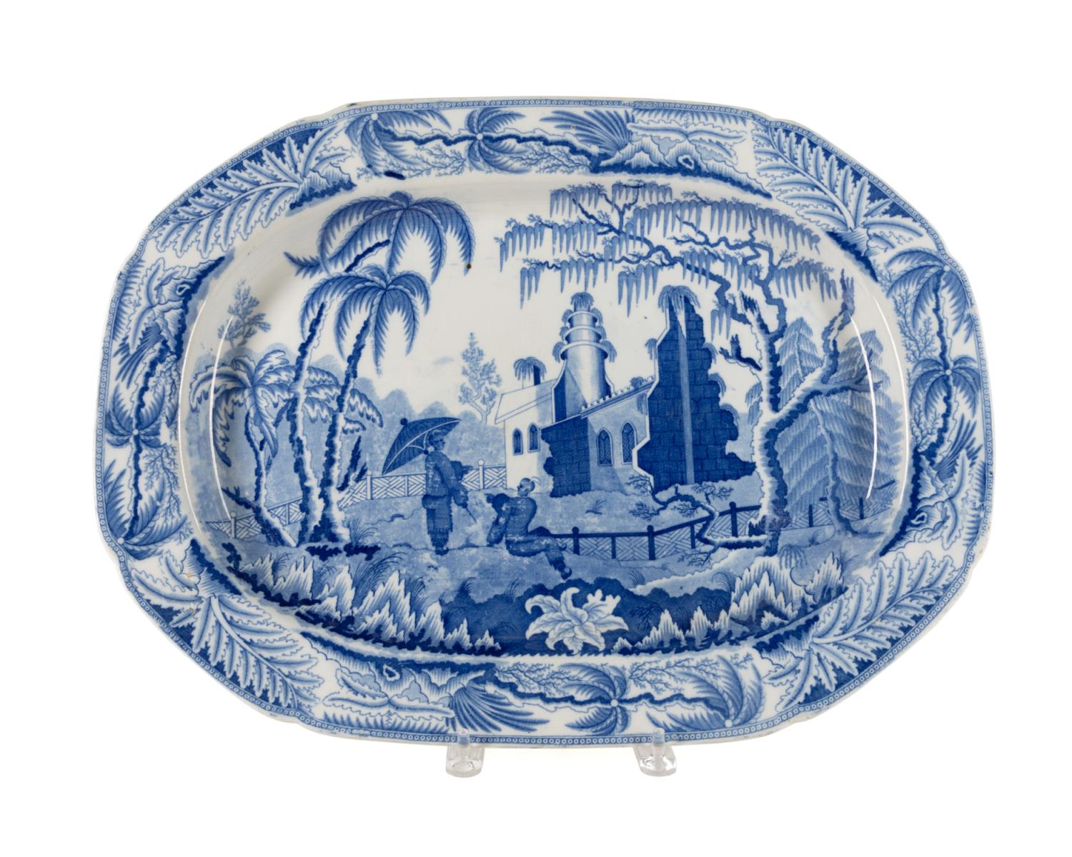 DAVENPORT 'CHINOISERIE RUINS' PLATTER,