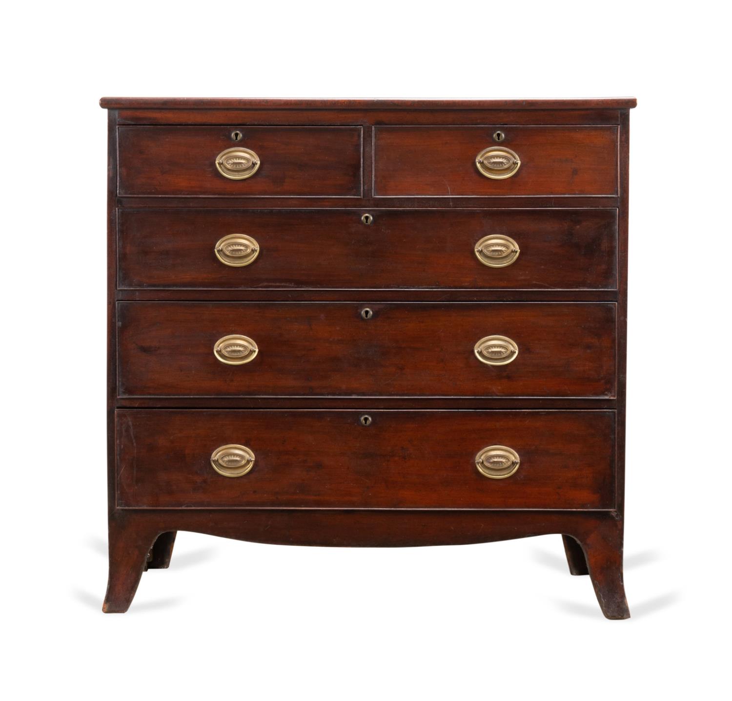 HEPPLEWHITE STYLE FIVE DRAWER CHEST,