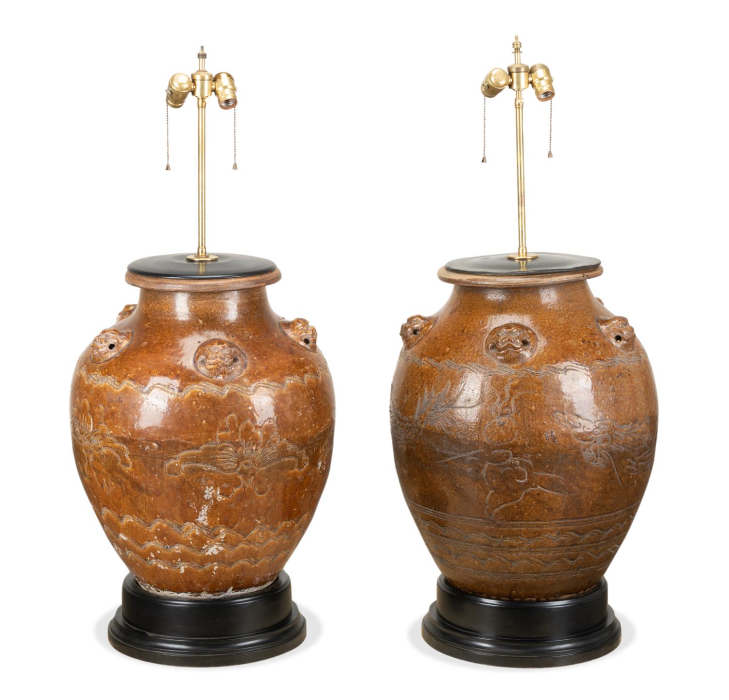 PR CHINESE MARTABAN JARS MOUNTED 3cd274