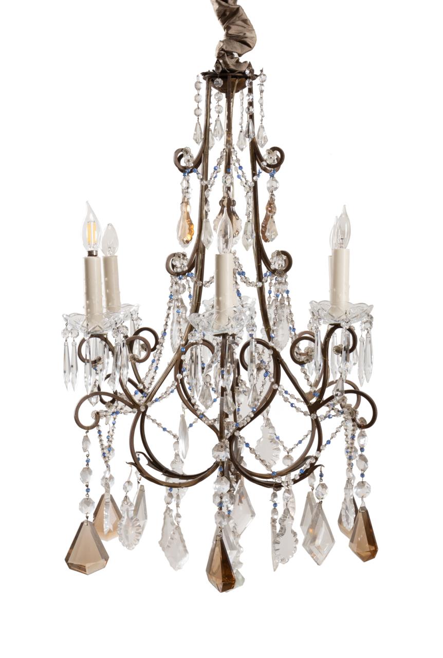 LOUIS XV STYLE 6 LIGHT CRYSTAL 3cd29a