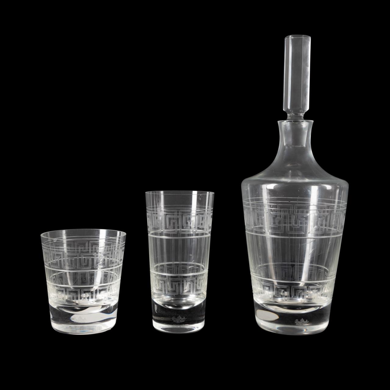 3PCS VERSACE FOR ROSENTHAL CRYSTAL