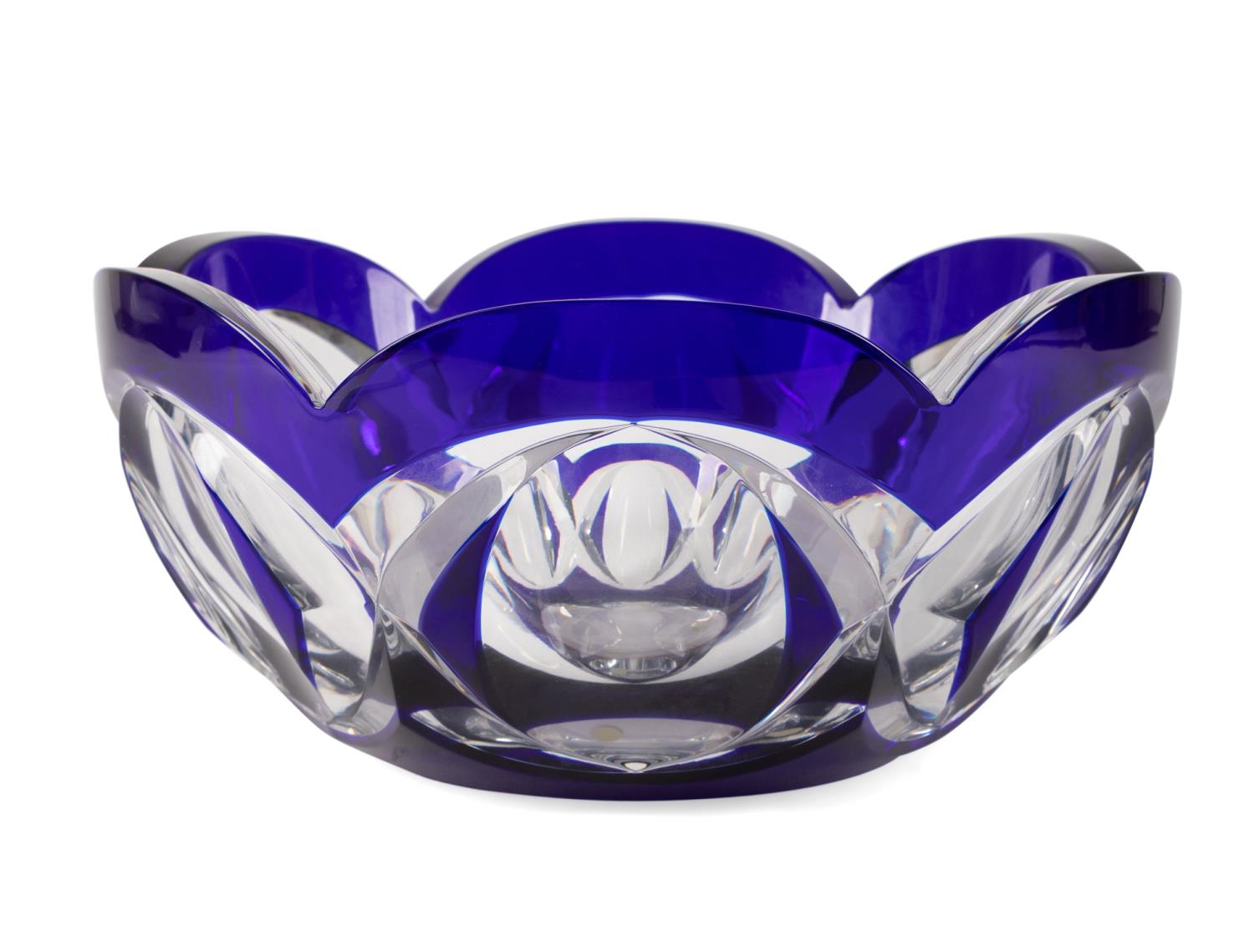 BACCARAT CASED COBALT CUT TO CLEAR