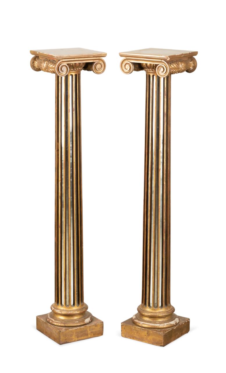 PAIR MIRRORED FLUTED COLUMN FORM