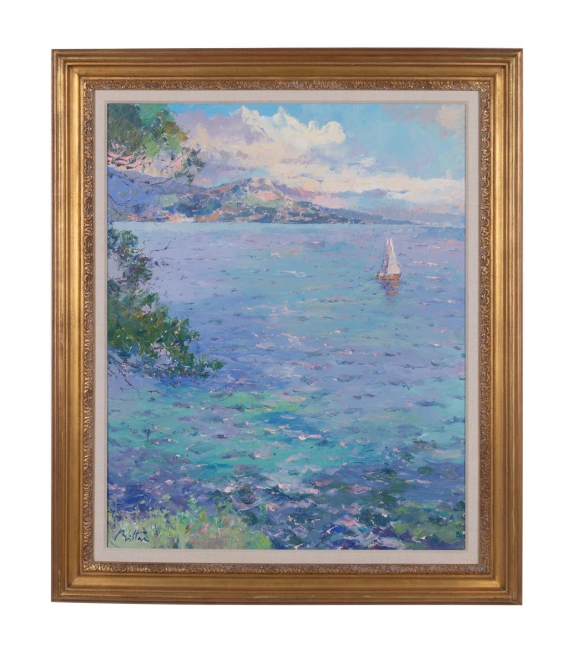 PIERRE BITTAR SAILING SCENE OIL