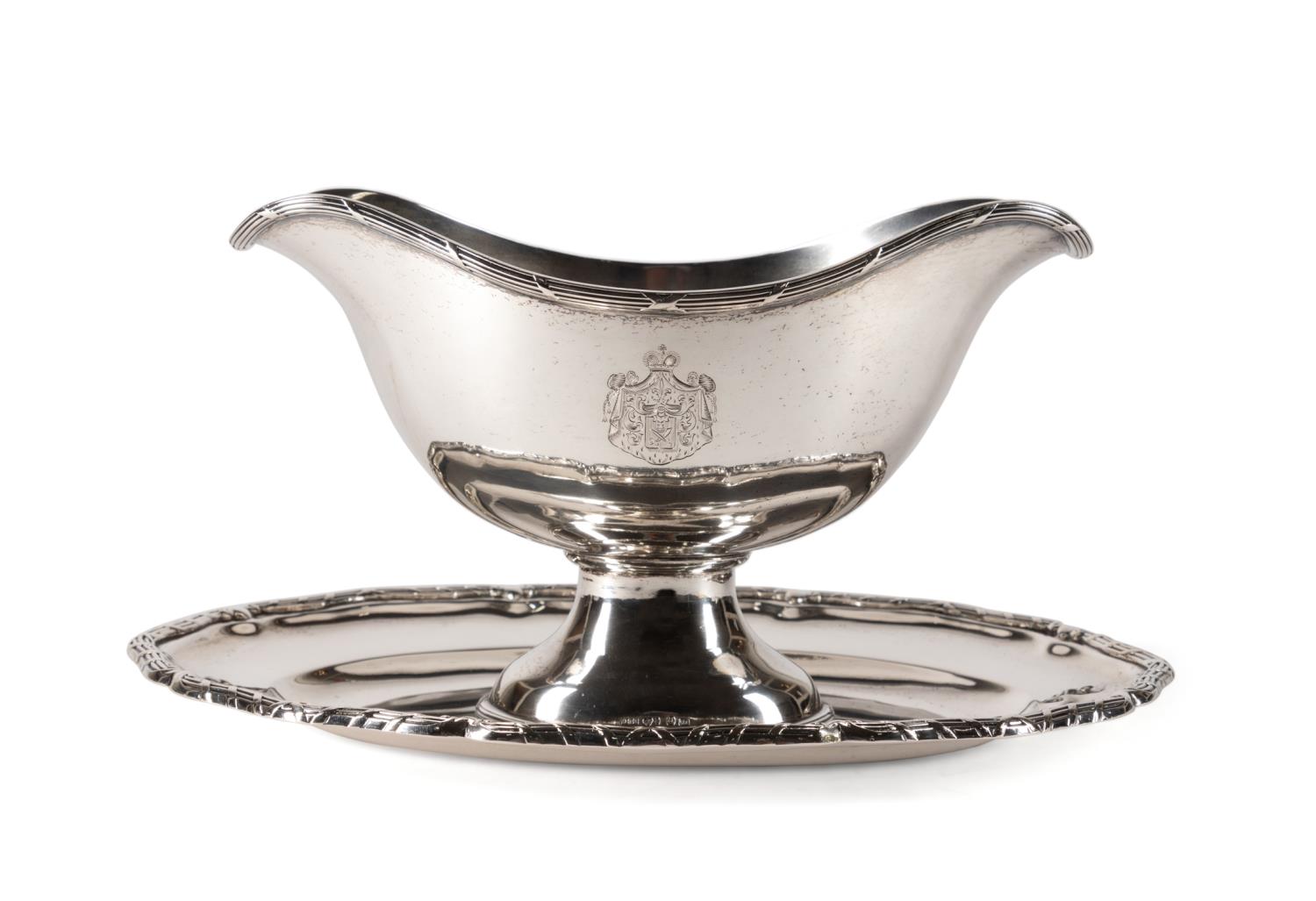 C.G. HALLBERG ARMORIAL SILVER SAUCE