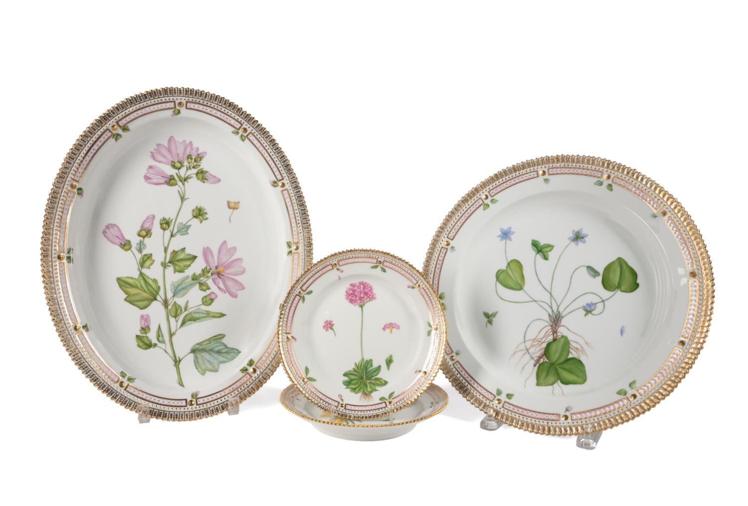 4PCS FLORA DANICA SERVING PLATTERS 3cd305