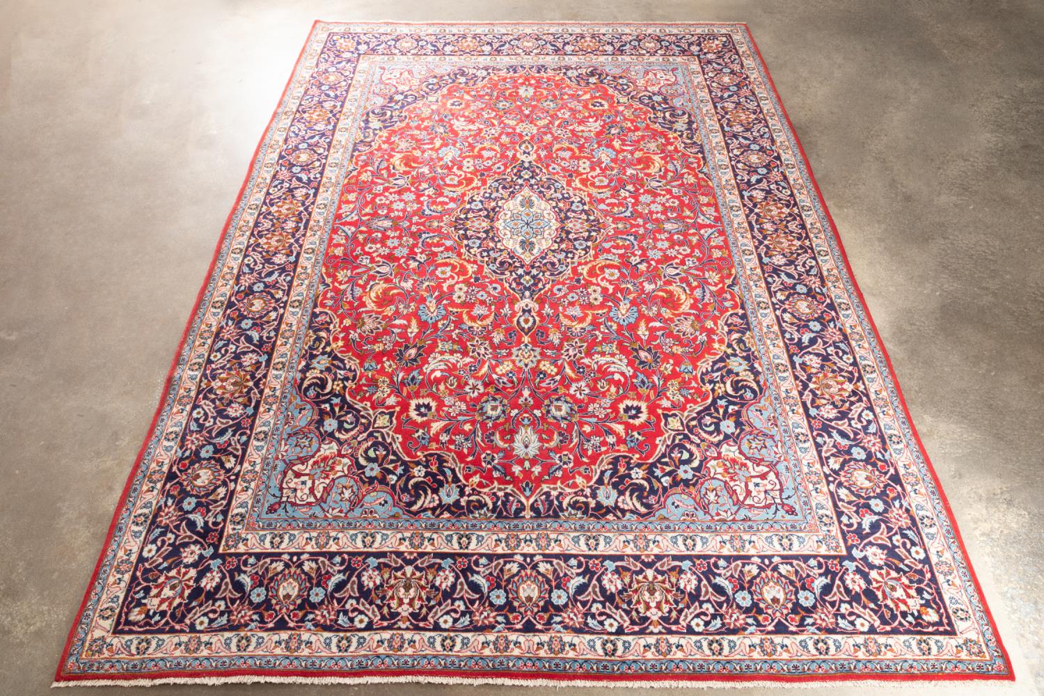 HAND KNOTTED WOOL PERSIAN MASHAD 3cd339