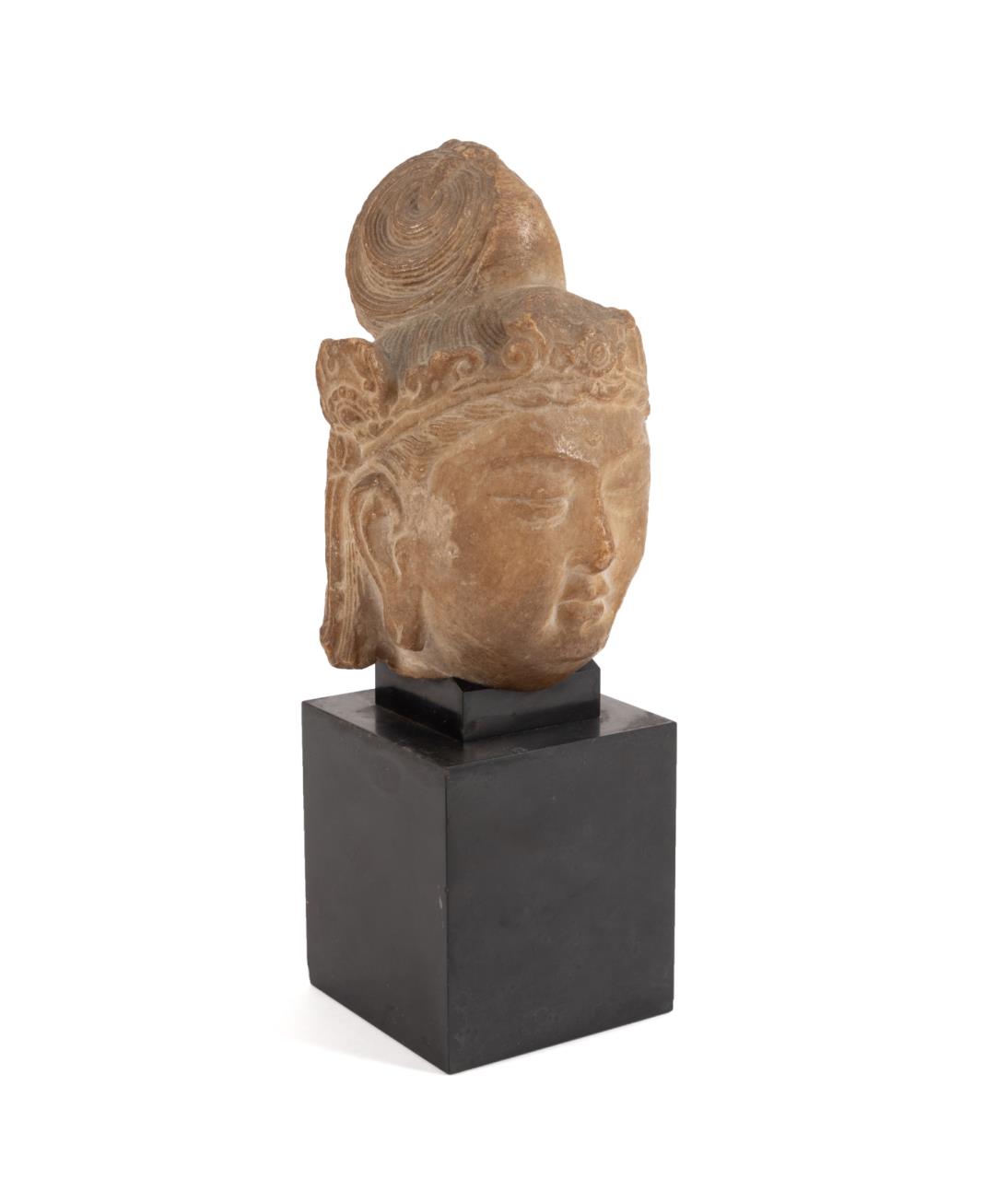 CHINESE STONE BUST OF GUANYIN  3cd3d3