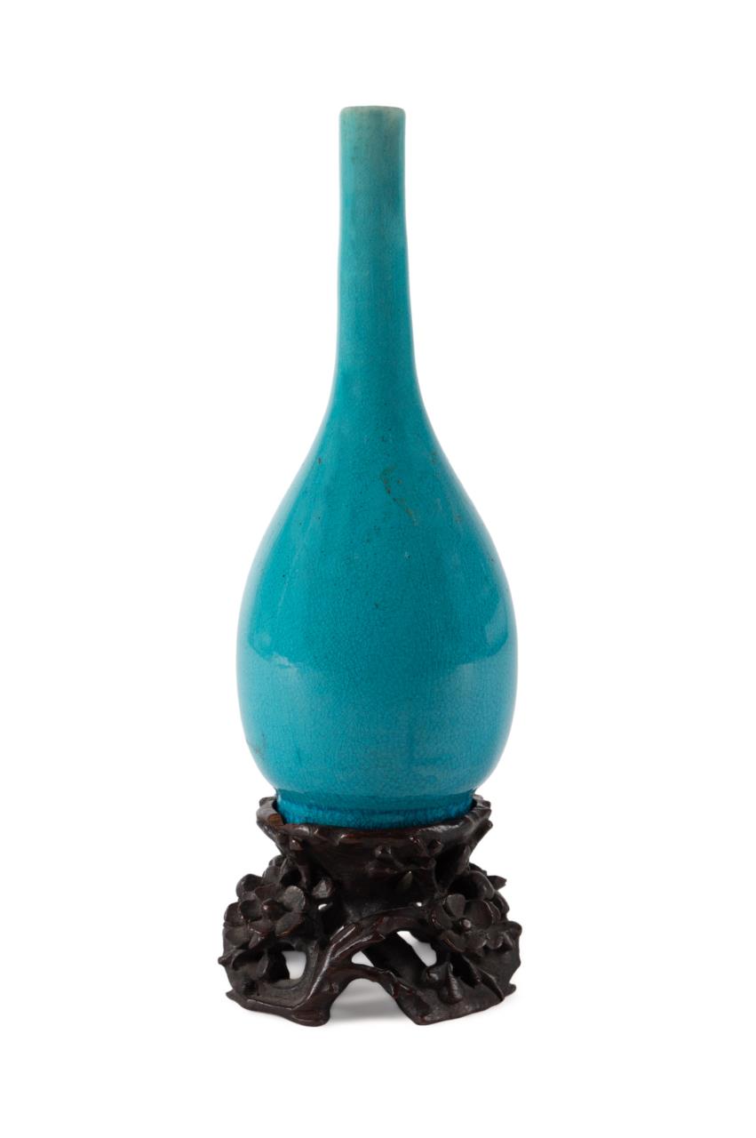 CHINESE DIMINUTIVE TURQUOISE GLAZED