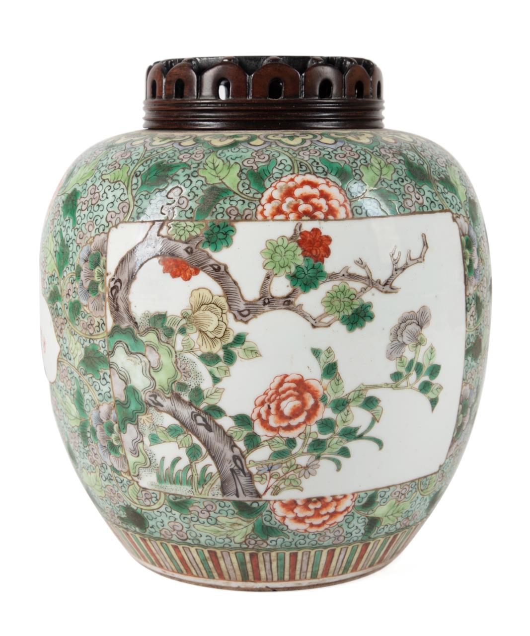 CHINESE FAMILLE VERTE GINGER JAR 3cd44d