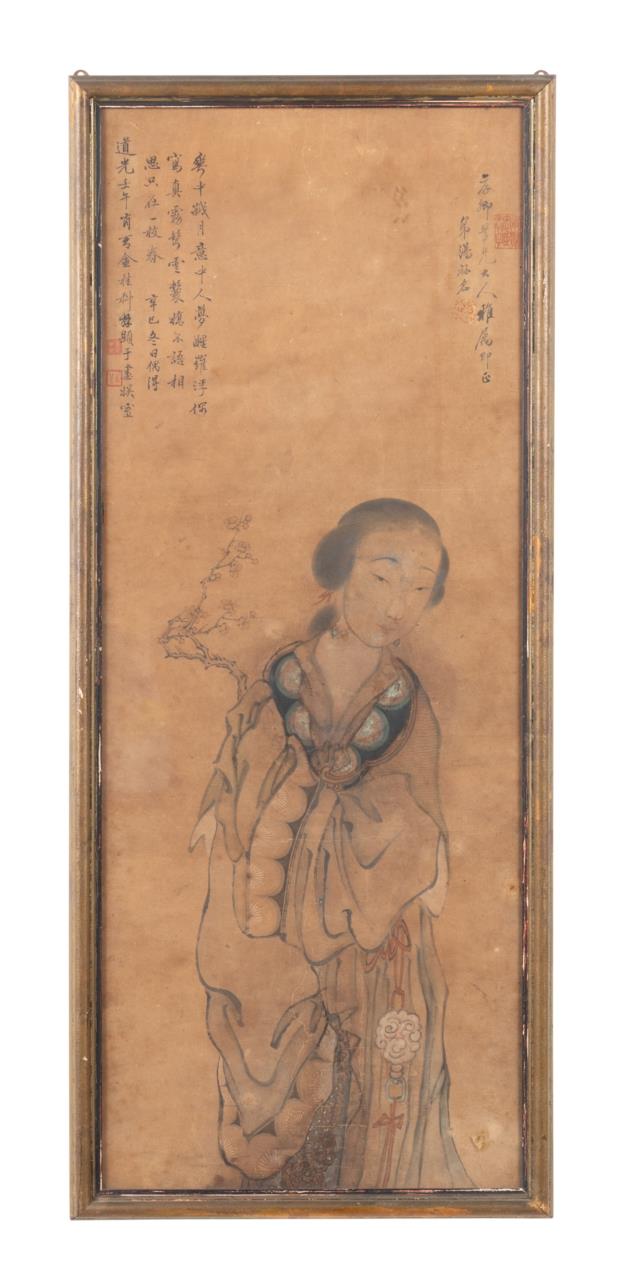 CHINESE WATERCOLOR OF A BEAUTY  3cd46d