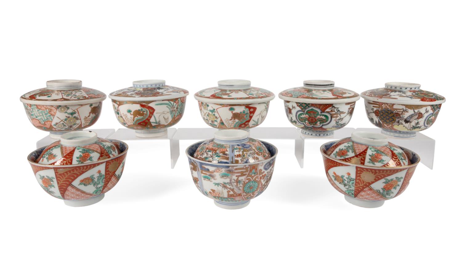 16PCS ASIAN IMARI LIDDED PORCELAIN 3cd479