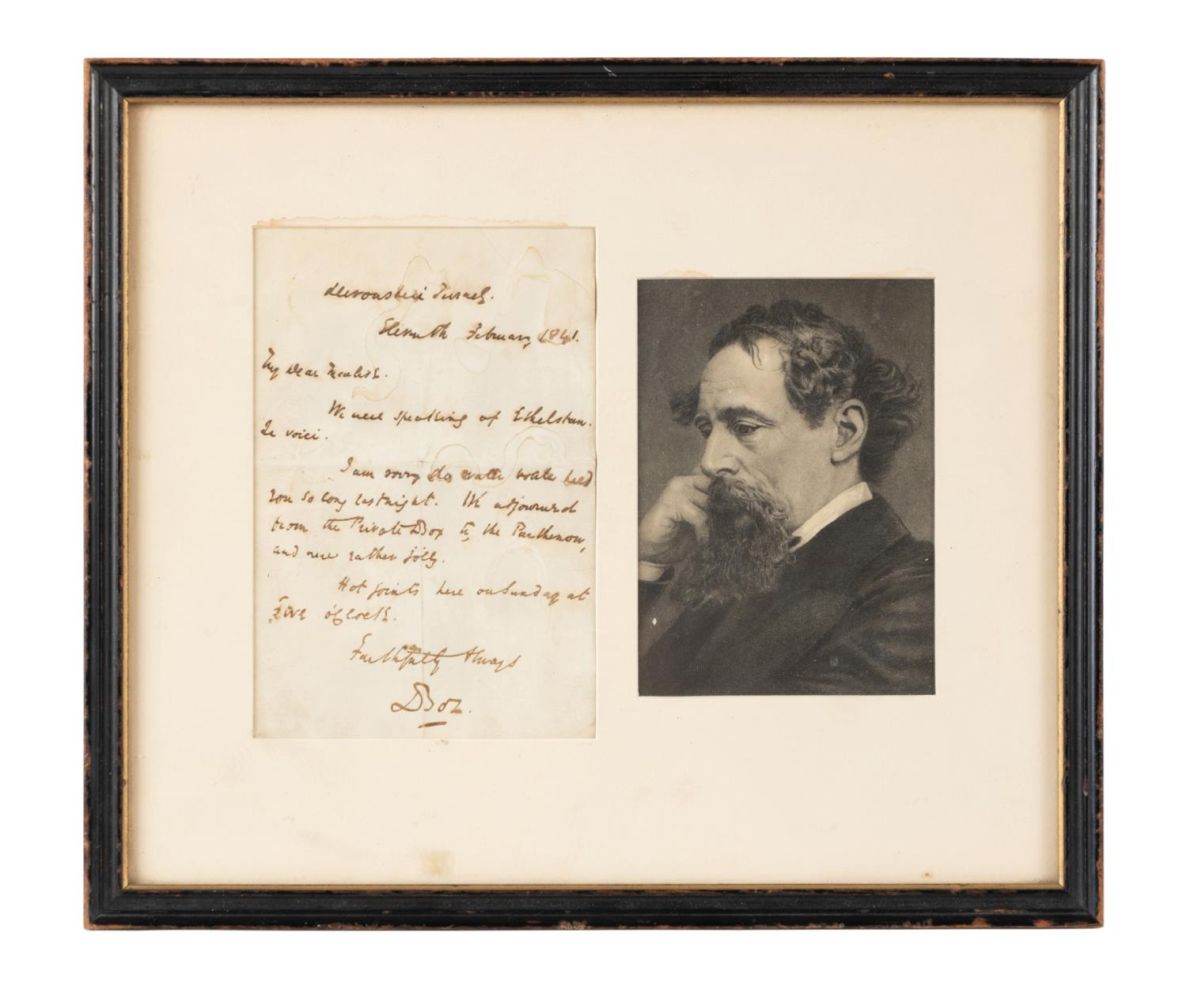 CHARLES DICKENS SIGNED LETTER WITH 3cd549