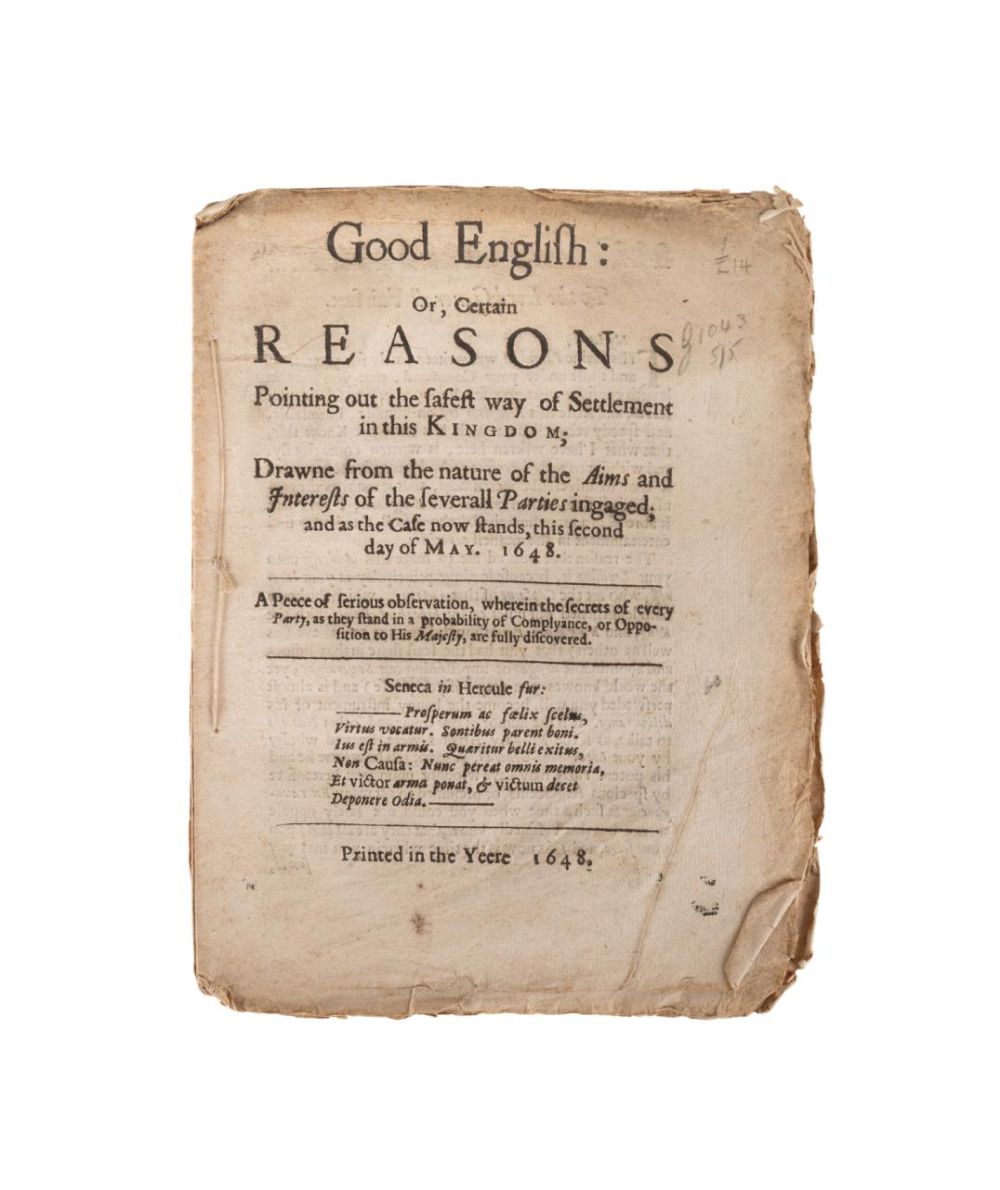 ENGLISH CIVIL WAR, GOOD ENGLISH, PRINTED