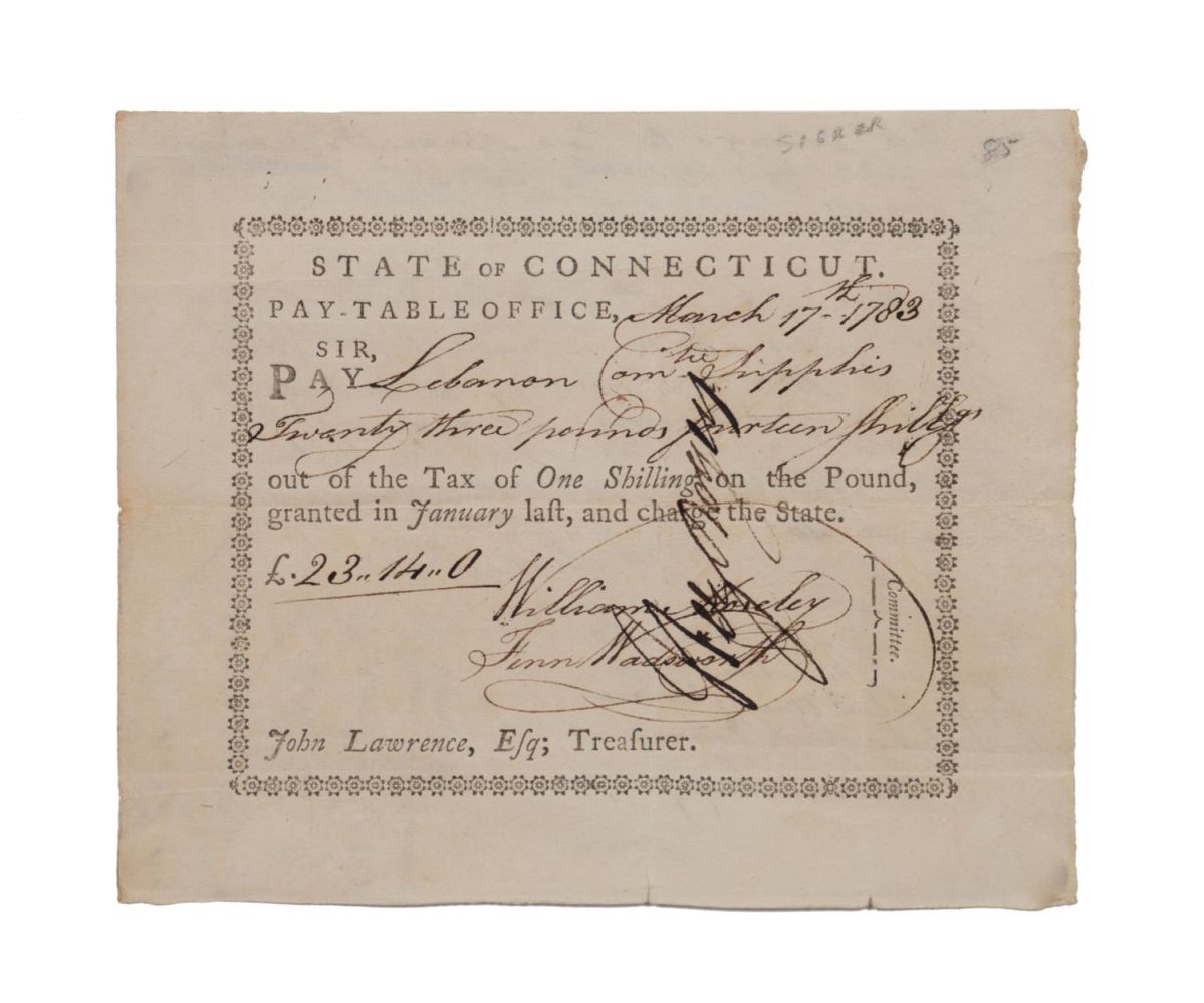 WILLIAM WILLIAMS, SIGNED PAYMENT