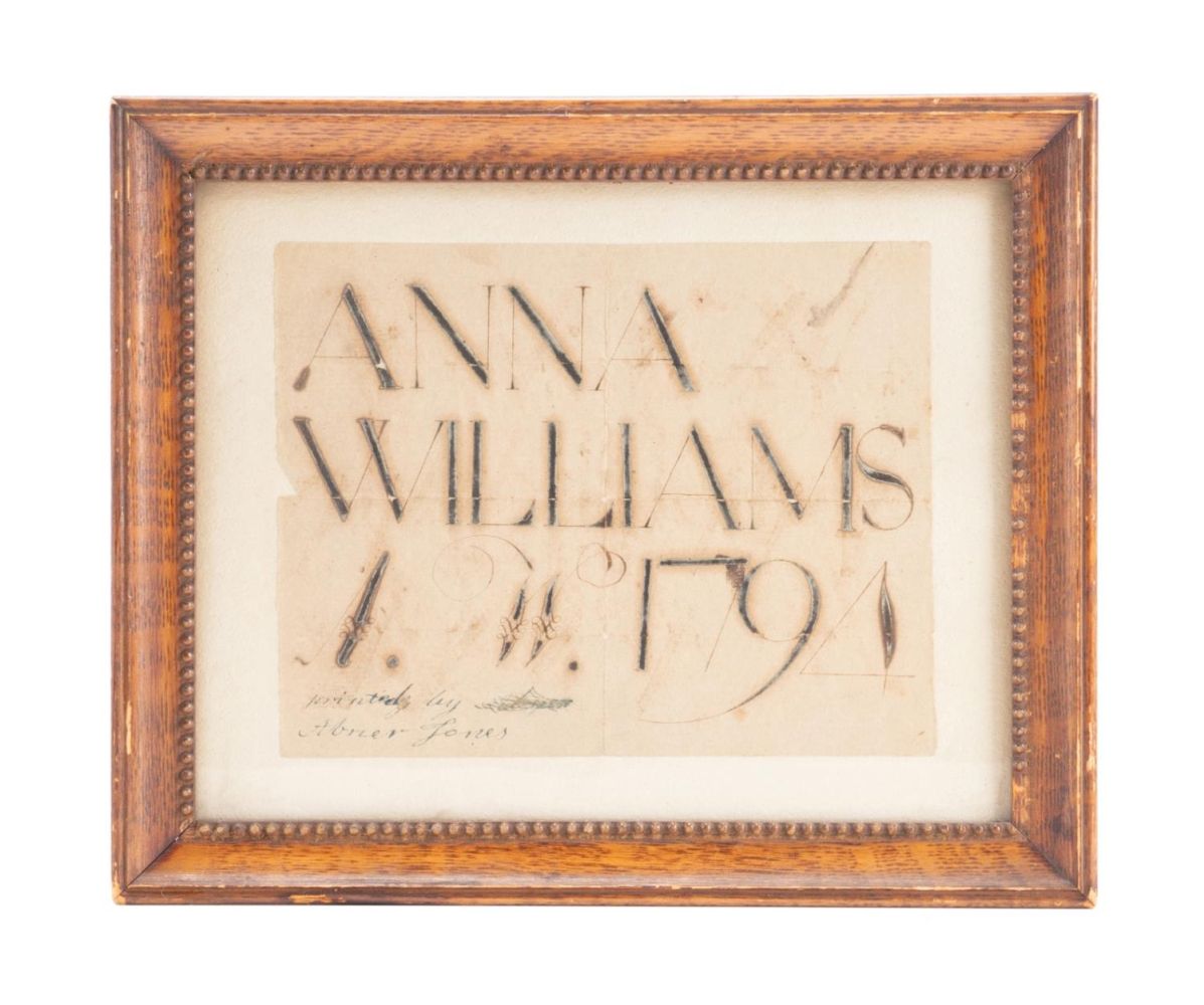 FRAMED EARLY AMERICAN PENMANSHIP