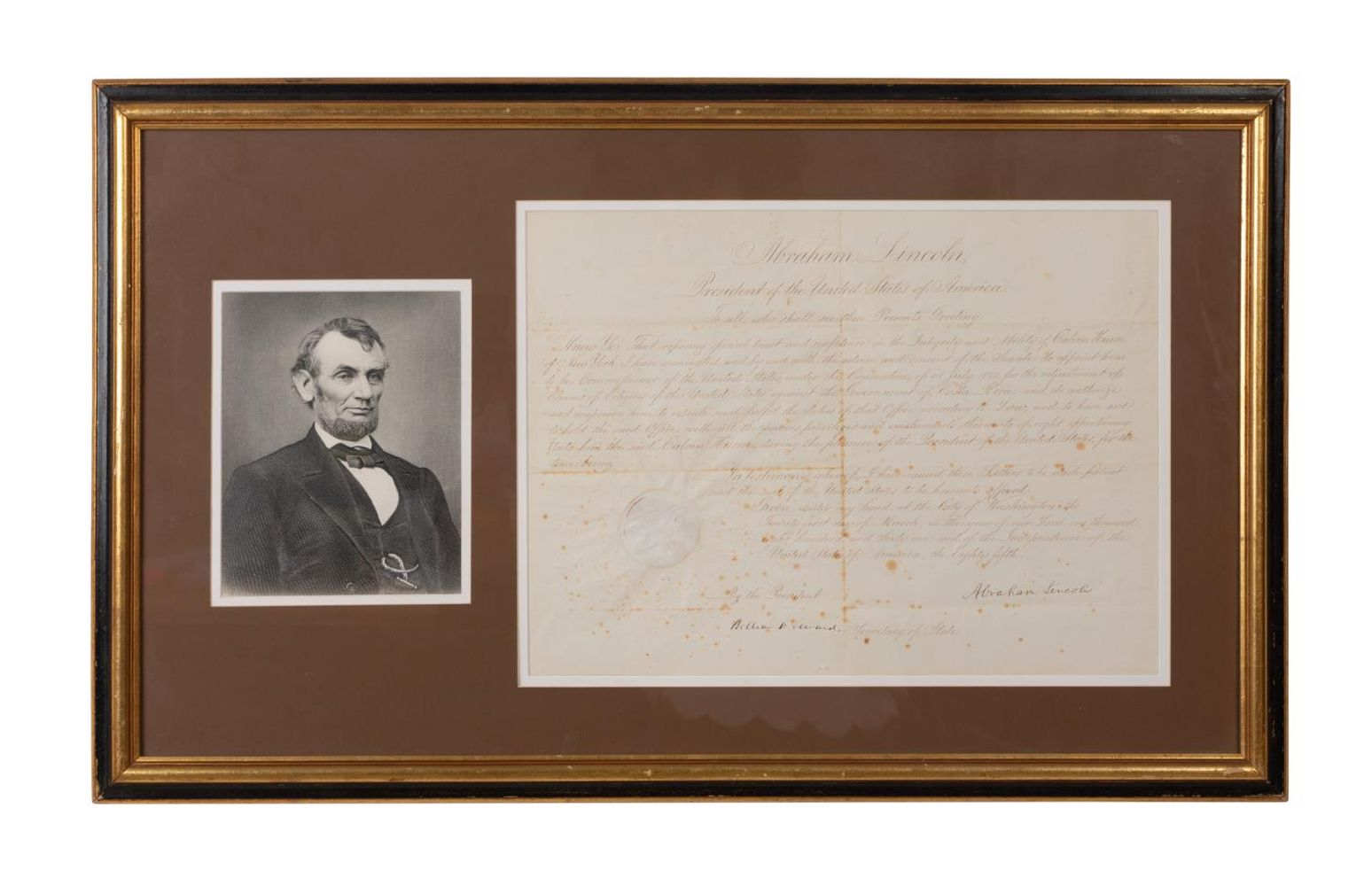 ABRAHAM LINCOLN SIGNED APPOINTMENT 3cd6ef