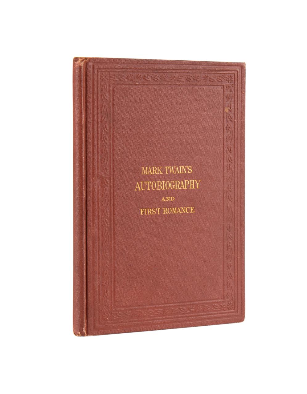 MARK TWAIN, AUTOBIOGRAPHY AND FIRST