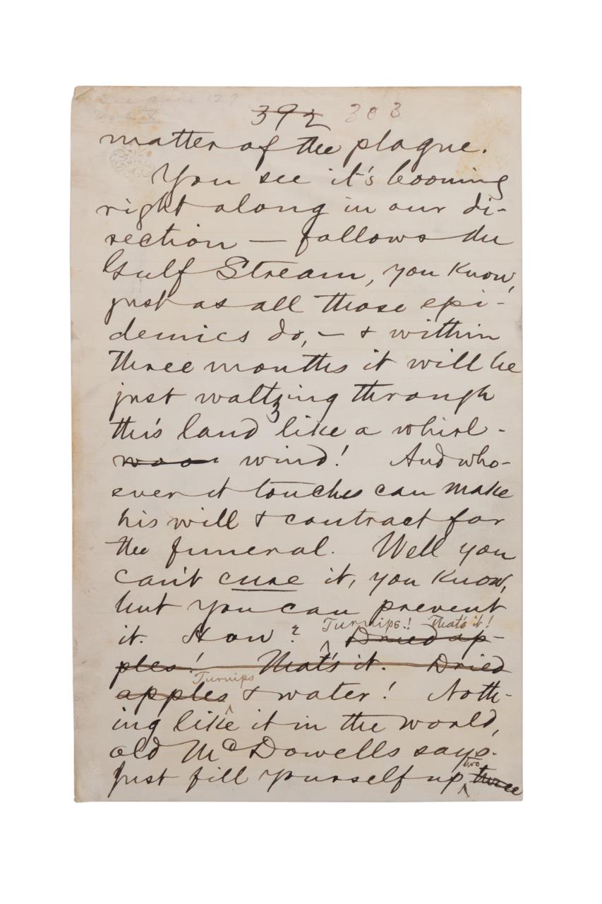 MARK TWAIN HANDWRITTEN PAGE FROM THE