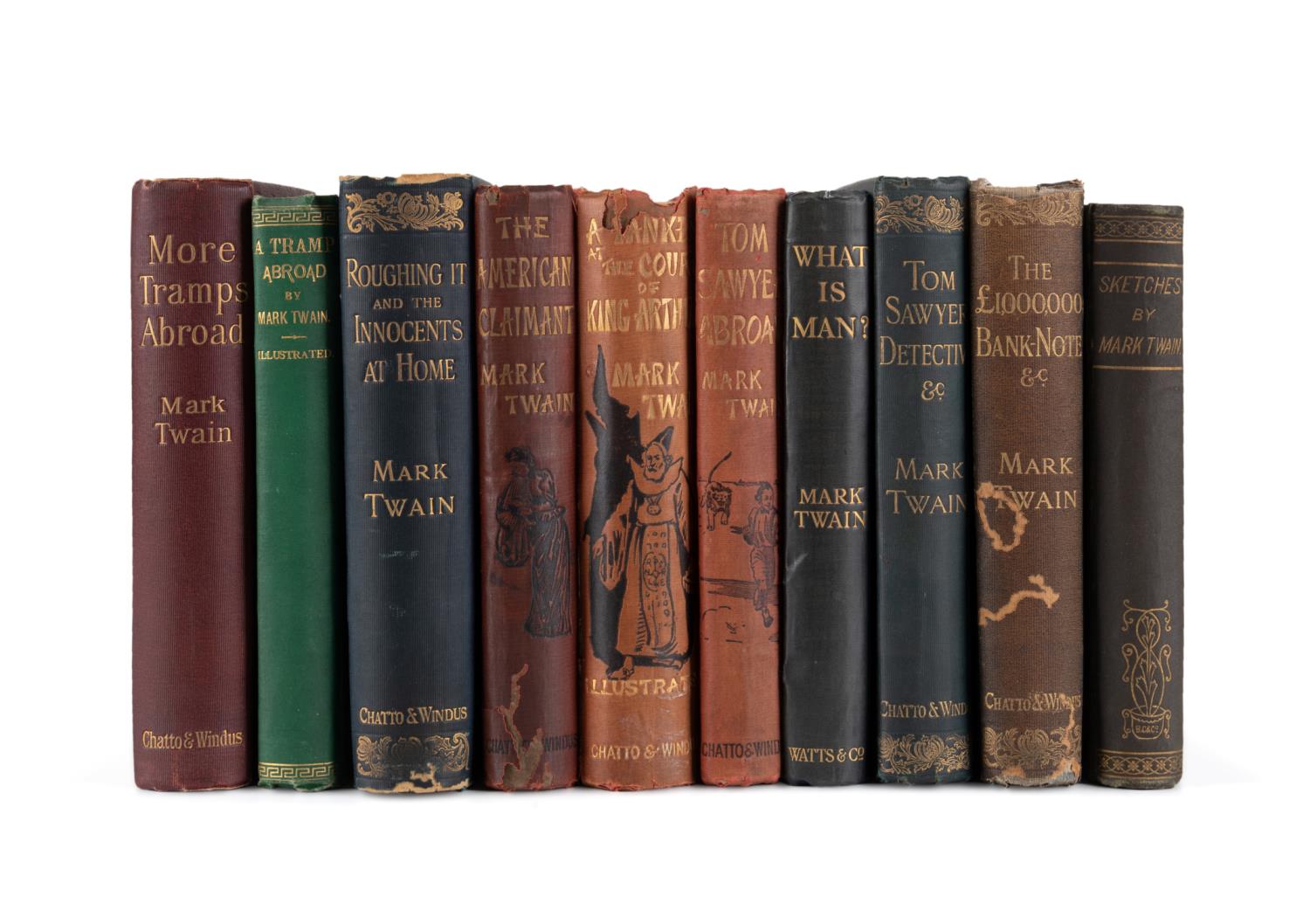 10VOL MARK TWAIN BOOKS INCLUDING EARLY