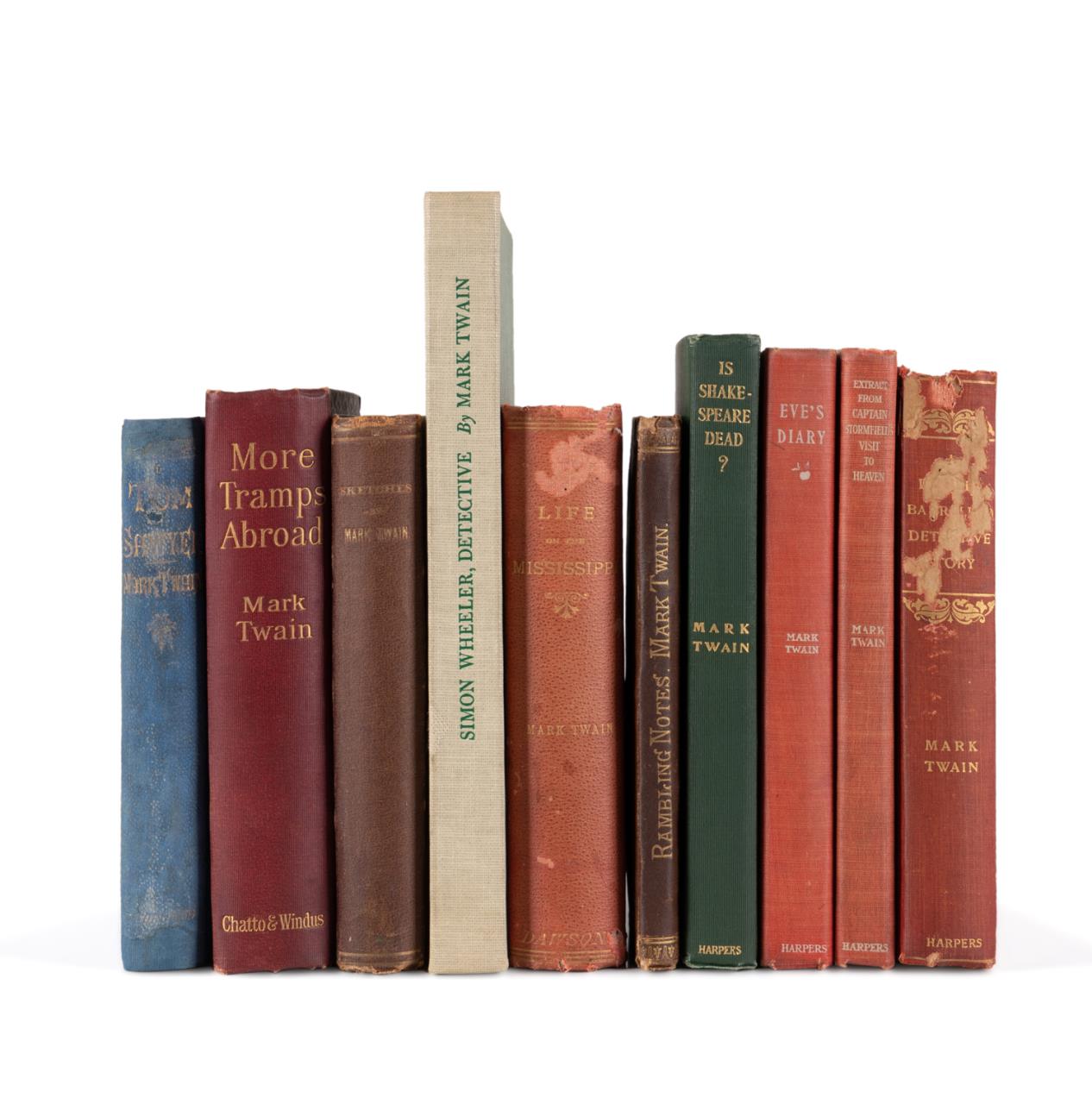 10VOL MARK TWAIN BOOKS WITH SOME